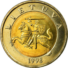 Coin, Lithuania, 5 Litai, 1998, MS(63), Bi-Metallic, KM:113