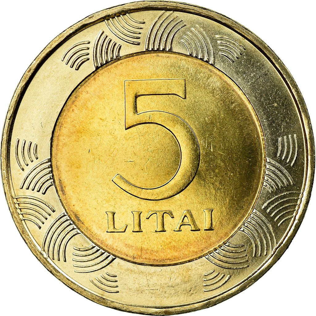 Coin, Lithuania, 5 Litai, 1998, MS(63), Bi-Metallic, KM:113