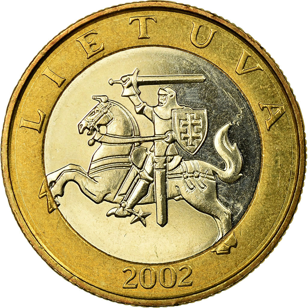 Moneta, Lituania, 2 Litai, 2002, SPL-, Bi-metallico, KM:112