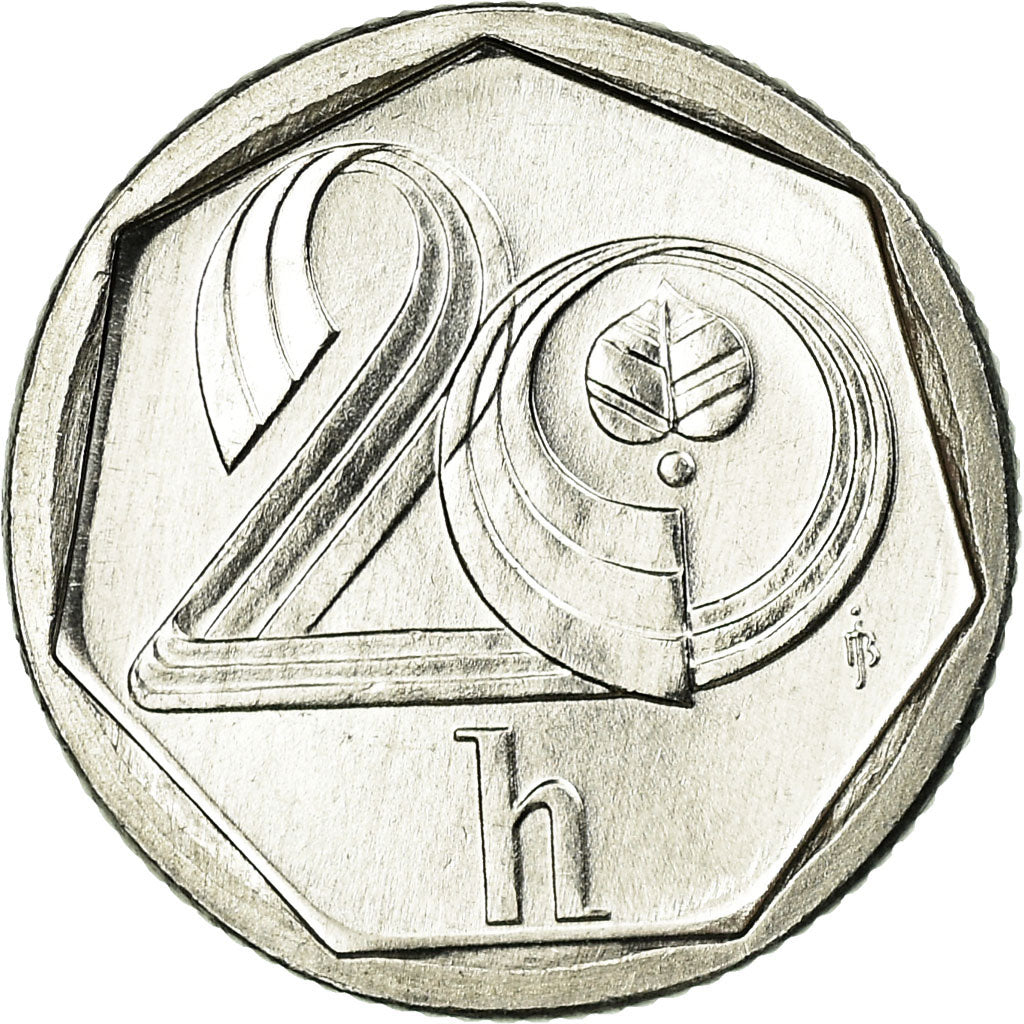 Moneta, Repubblica Ceca, 20 Haleru, 1997, SPL, Alluminio, KM:2.1