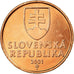 Coin, Slovakia, 50 Halierov, 2001, AU(55-58), Copper Plated Steel, KM:35