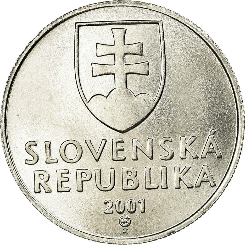 Munten, Slowakije, 20 Halierov, 2001, PR, Aluminium, KM:18