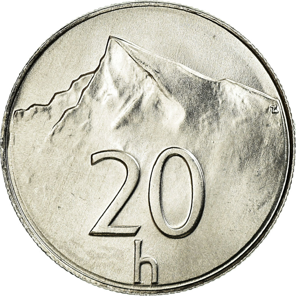 Munten, Slowakije, 20 Halierov, 2001, PR, Aluminium, KM:18