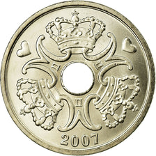 Coin, Denmark, Margrethe II, 5 Kroner, 2007, Brondby, MS(63), Copper-nickel