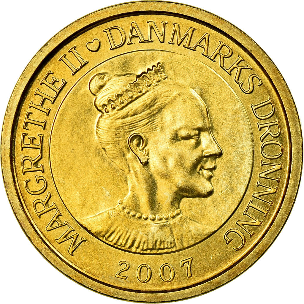 Coin, Denmark, Margrethe II, 10 Kroner, 2007, Copenhagen, MS(63)