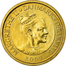 Coin, Denmark, Margrethe II, 10 Kroner, 2007, Copenhagen, MS(63)