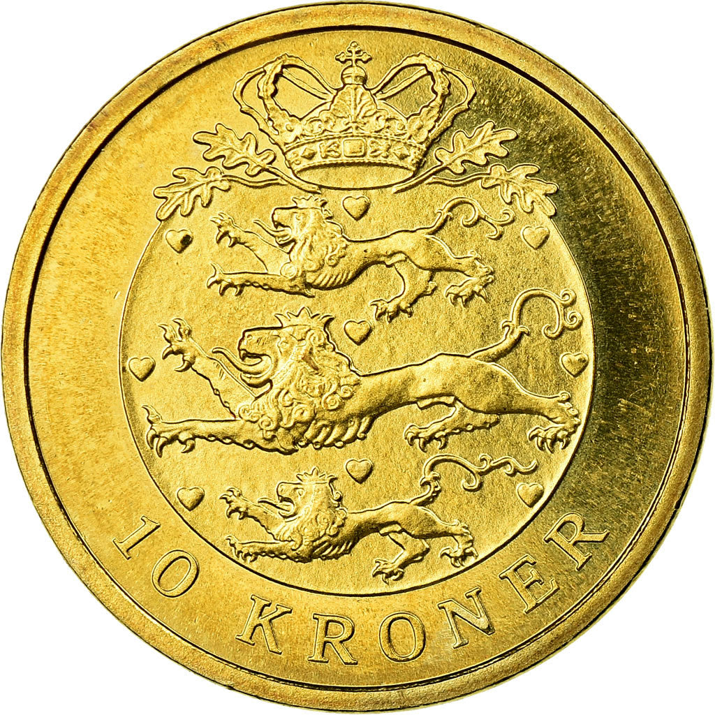 Coin, Denmark, Margrethe II, 10 Kroner, 2007, Copenhagen, MS(63)