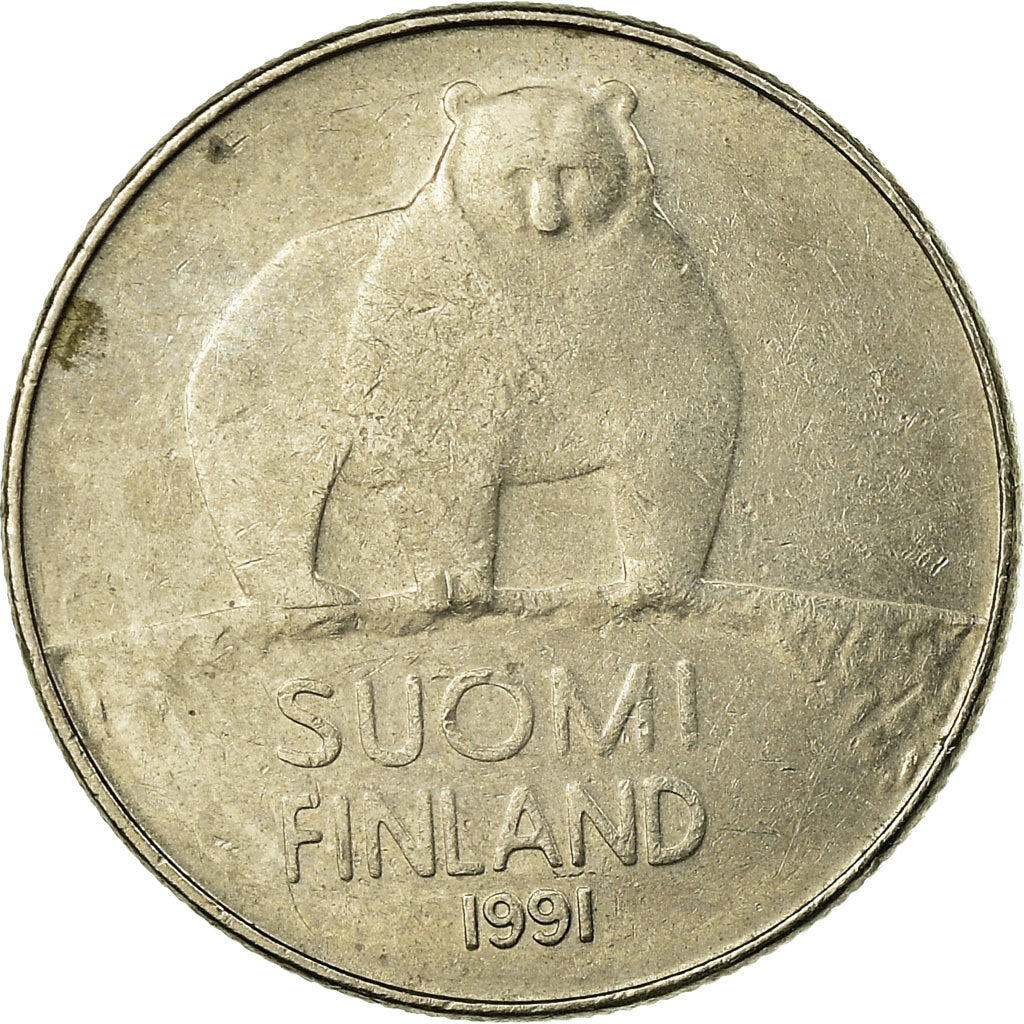 Moneta, Finlandia, 50 Penniä, 1991, BB, Rame-nichel, KM:66