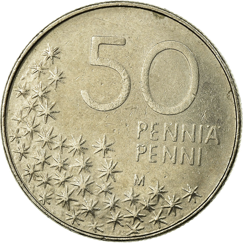 Moneta, Finlandia, 50 Penniä, 1991, BB, Rame-nichel, KM:66