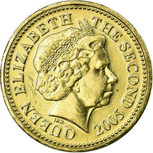 Coin, Jersey, Elizabeth II, Pound, 2005, MS(63), Nickel-brass, KM:101