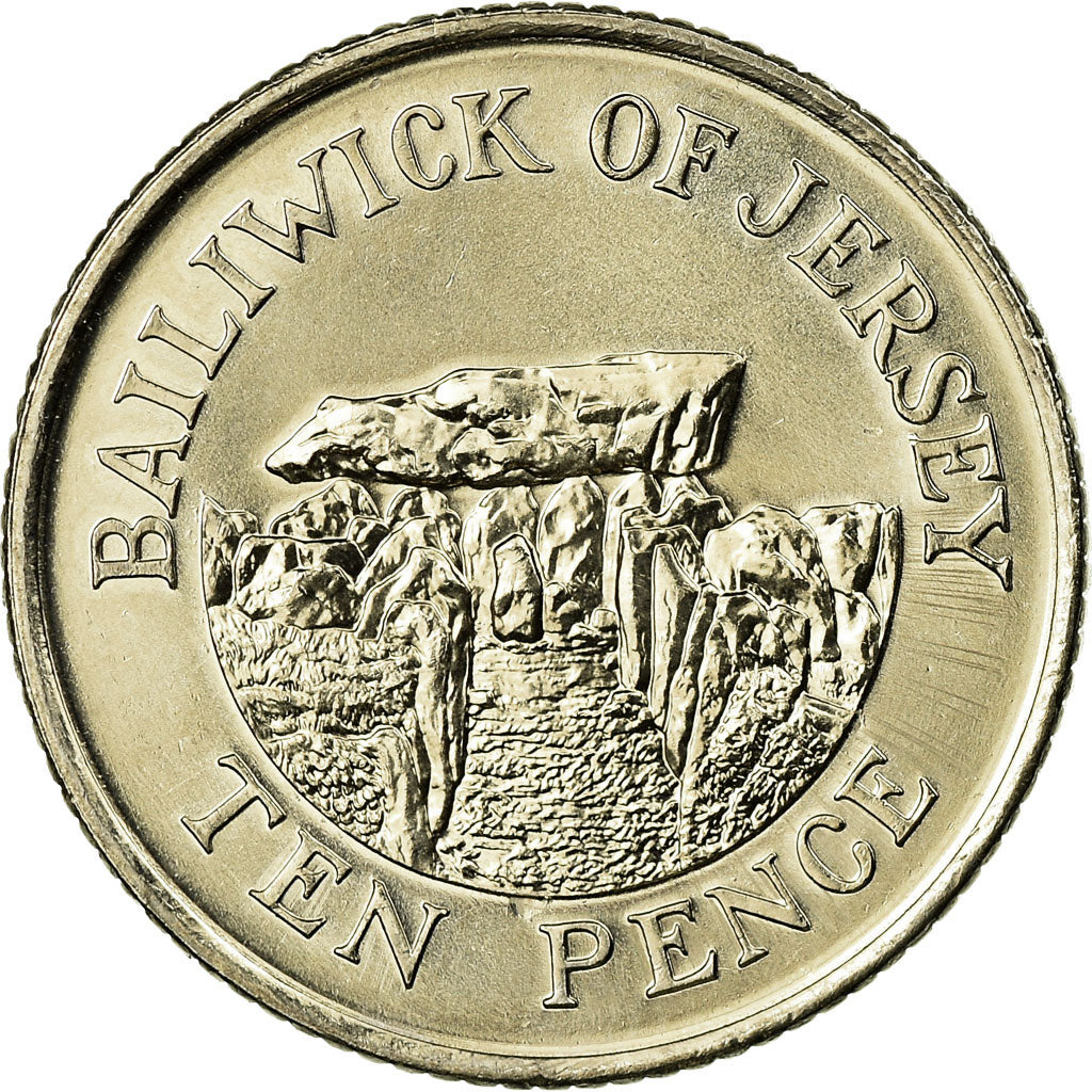 Coin, Jersey, Elizabeth II, 10 Pence, 2007, MS(63), Copper-nickel, KM:106