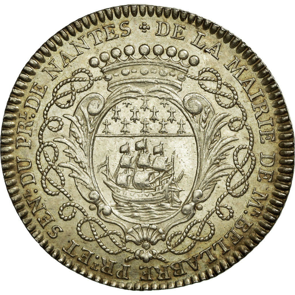 France, Token, Royal, 1752, MS(60-62), Silver, Feuardent:8920