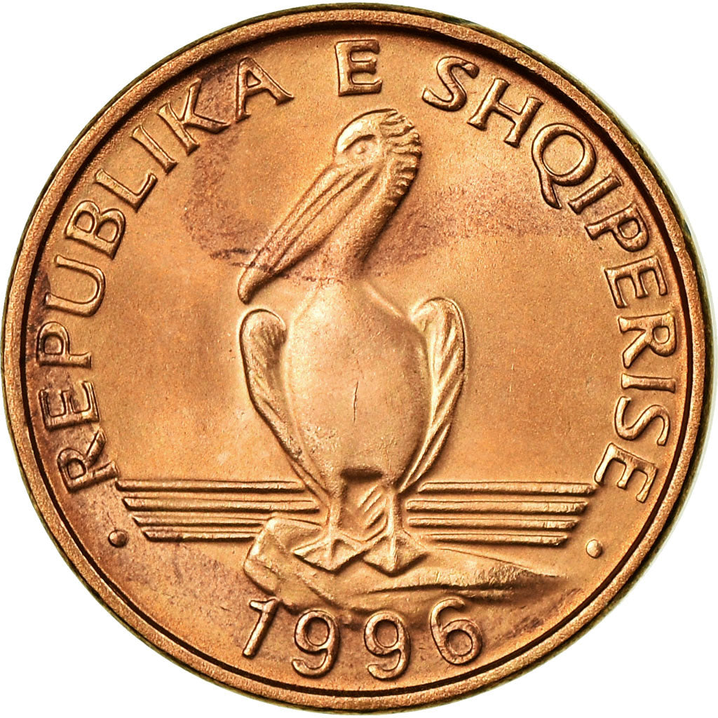 Coin, Albania, Lek, 1996, AU(55-58), Bronze, KM:75