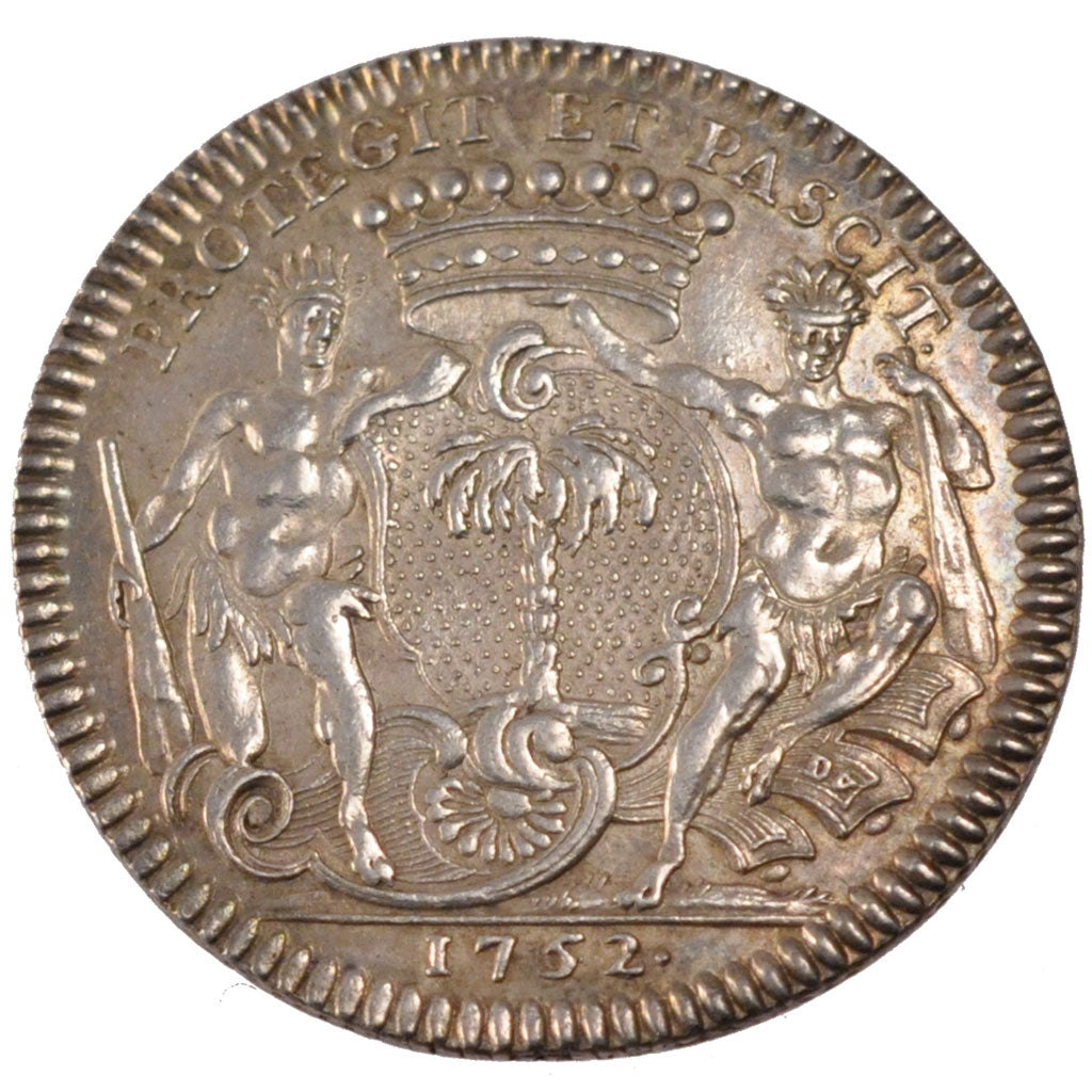 France, Royal, Token, 1752, MS(60-62), Silver, Feuardent #8920, 7.15