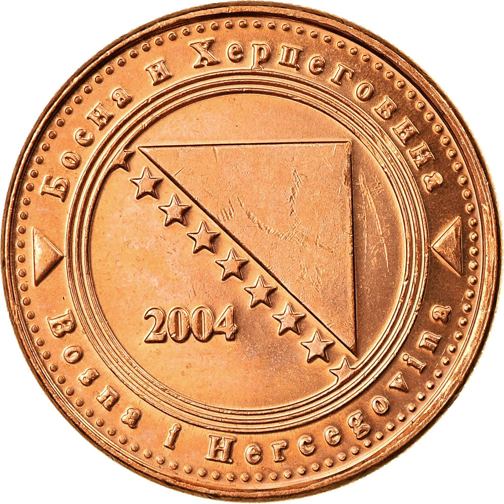 Münze, Bosnia - Herzegovina, 20 Feninga, 2004, VZ, Copper Plated Steel, KM:116