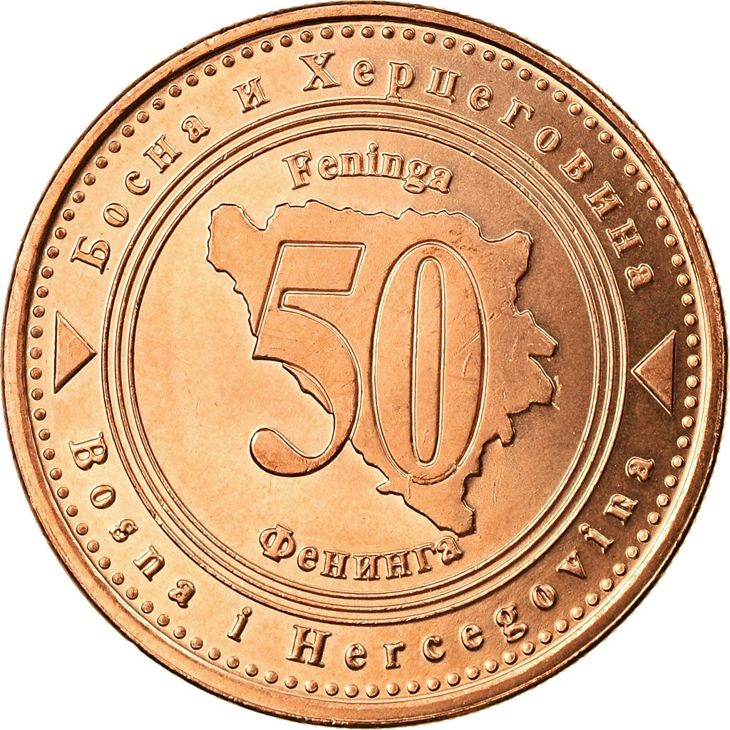 Monnaie, Bosnia - Herzegovina, 50 Feninga, 2007, SUP, Copper Plated Steel