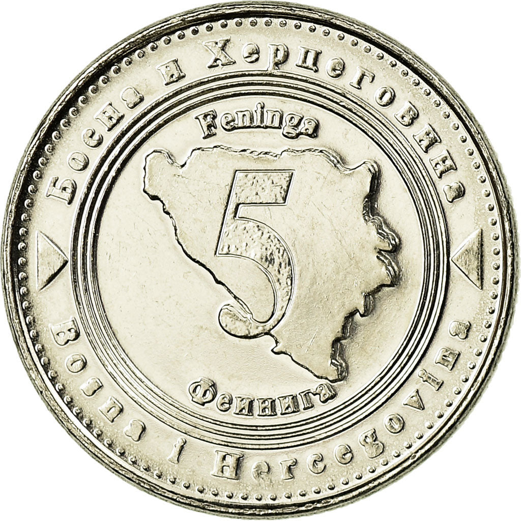 Coin, Bosnia - Herzegovina, 5 Feninga, 2005, British Royal Mint, AU(55-58)