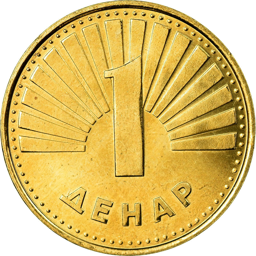 Coin, Macedonia, Denar, 2006, AU(55-58), Brass, KM:2