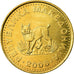 Coin, Macedonia, 5 Denari, 2006, AU(55-58), Brass, KM:4