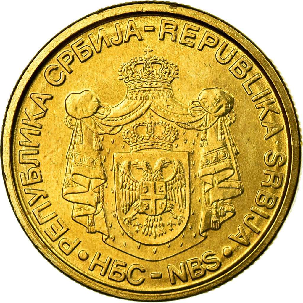 Coin, Serbia, Dinar, 2006, AU(55-58), Nickel-brass, KM:39