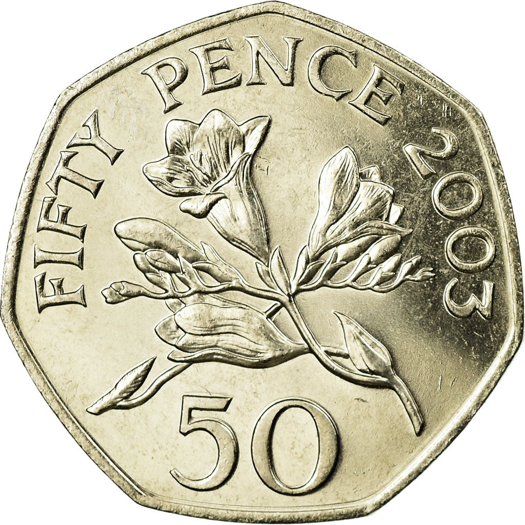 Coin, Guernsey, Elizabeth II, 50 Pence, 2003, British Royal Mint, AU(55-58)
