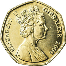 Coin, Gibraltar, Elizabeth II, 50 Pence, 2006, MS(63), Copper-nickel, KM:1068