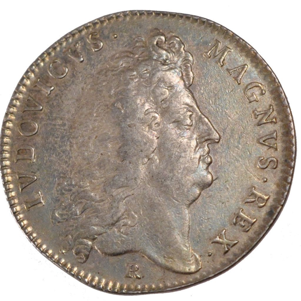 France, Royal, Token, 1688, AU(55-58), Silver, Feuardent #2395, 7.34
