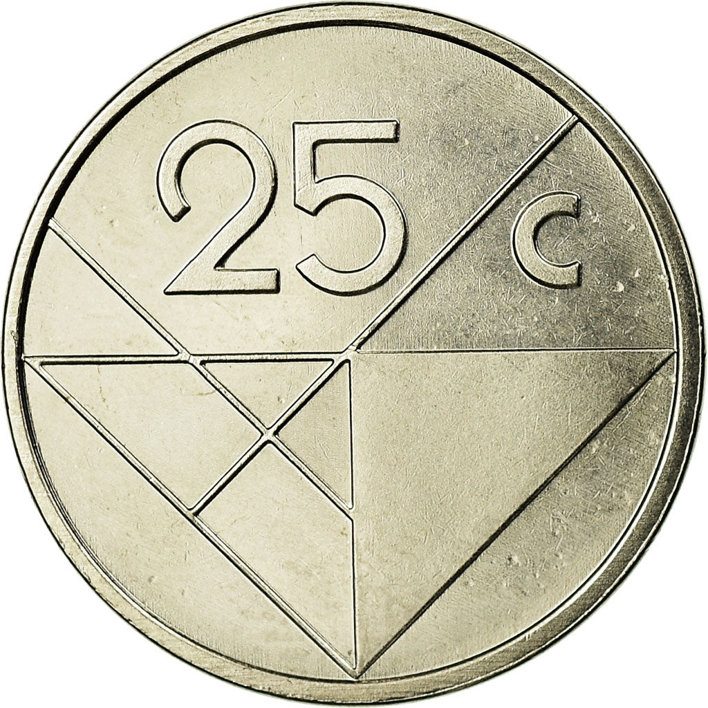 Moneta, Aruba, Beatrix, 25 Cents, 2006, Utrecht, SPL-, Acciaio lega nichel, KM:3