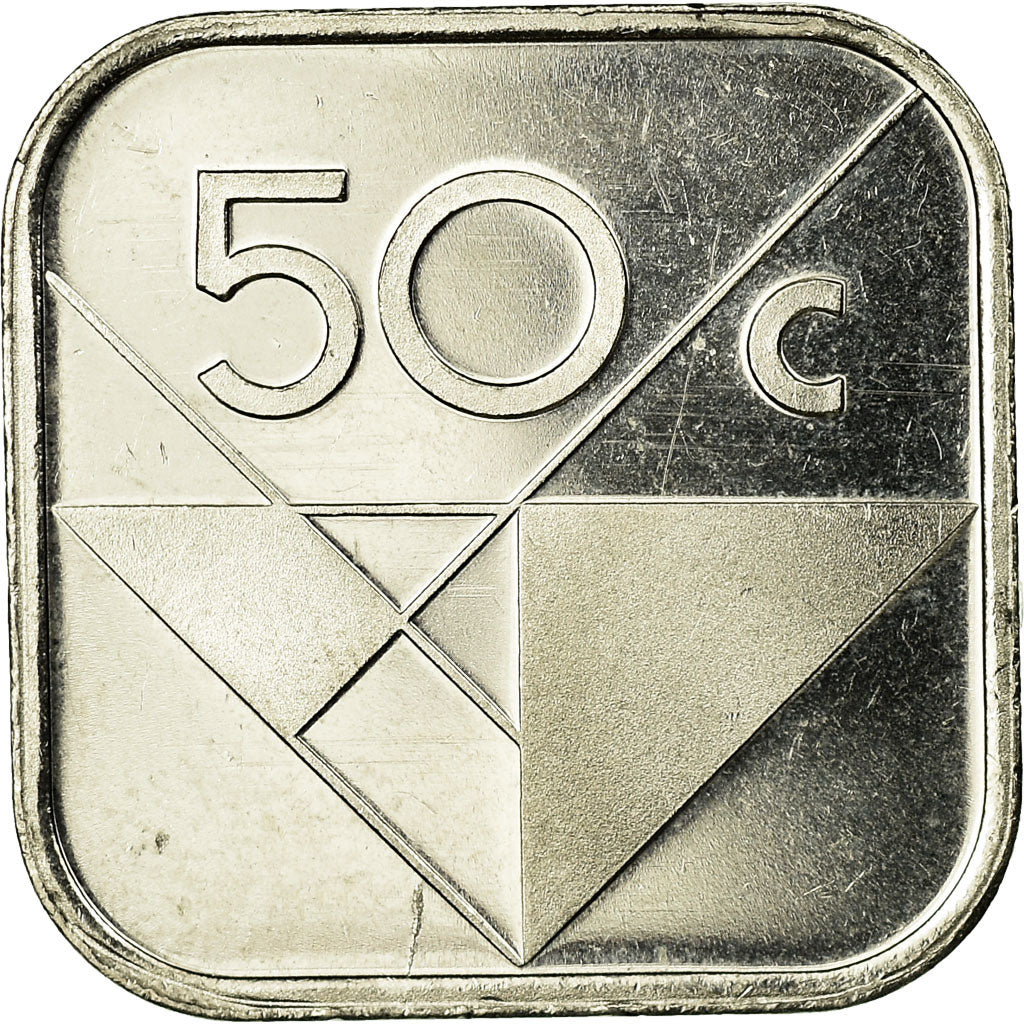 Moneta, Aruba, Beatrix, 50 Cents, 2006, Utrecht, SPL-, Acciaio lega nichel, KM:4