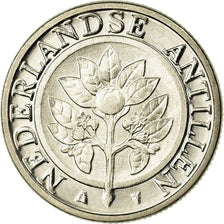 Coin, Netherlands Antilles, Beatrix, 25 Cents, 2004, MS(63), Nickel Bonded