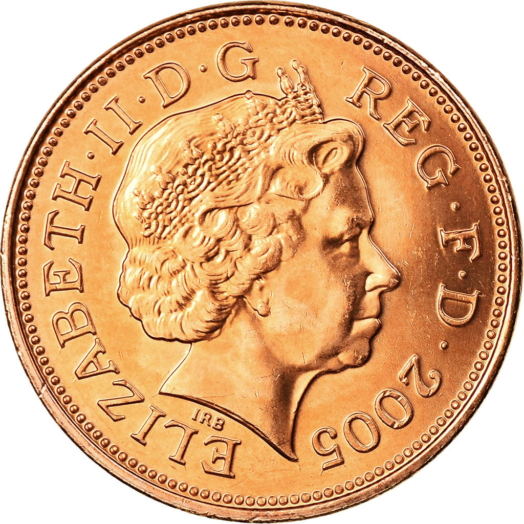 Münze, Großbritannien, Elizabeth II, 2 Pence, 2005, UNZ, Copper Plated Steel
