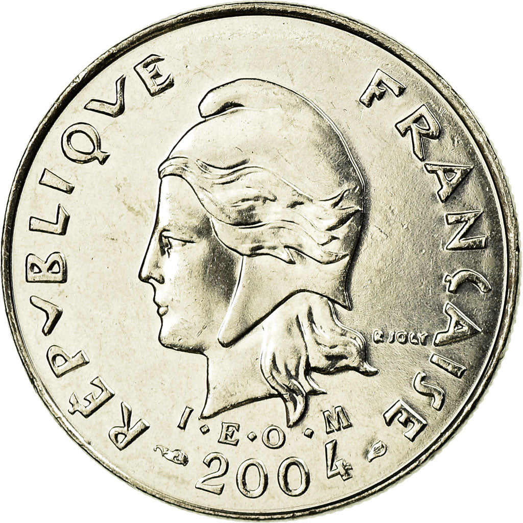 Coin, French Polynesia, 10 Francs, 2004, Paris, MS(63), Nickel, KM:8