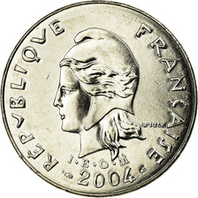 Coin, French Polynesia, 20 Francs, 2004, Paris, MS(63), Nickel, KM:9