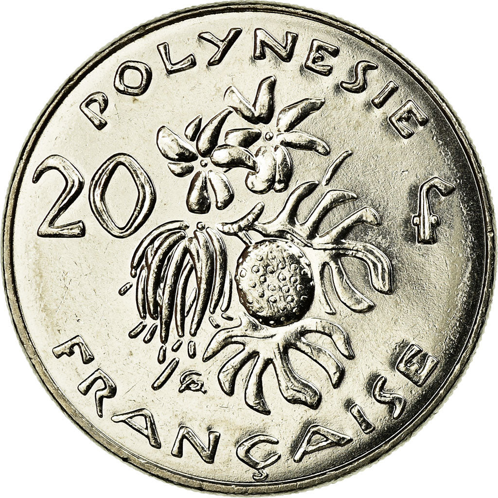 Coin, French Polynesia, 20 Francs, 2004, Paris, MS(63), Nickel, KM:9