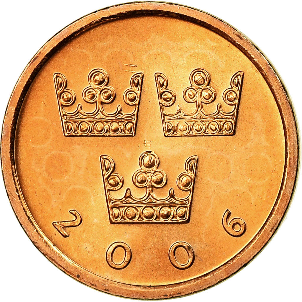 Münze, Schweden, Carl XVI Gustaf, 50 Öre, 2006, UNZ, Bronze, KM:878