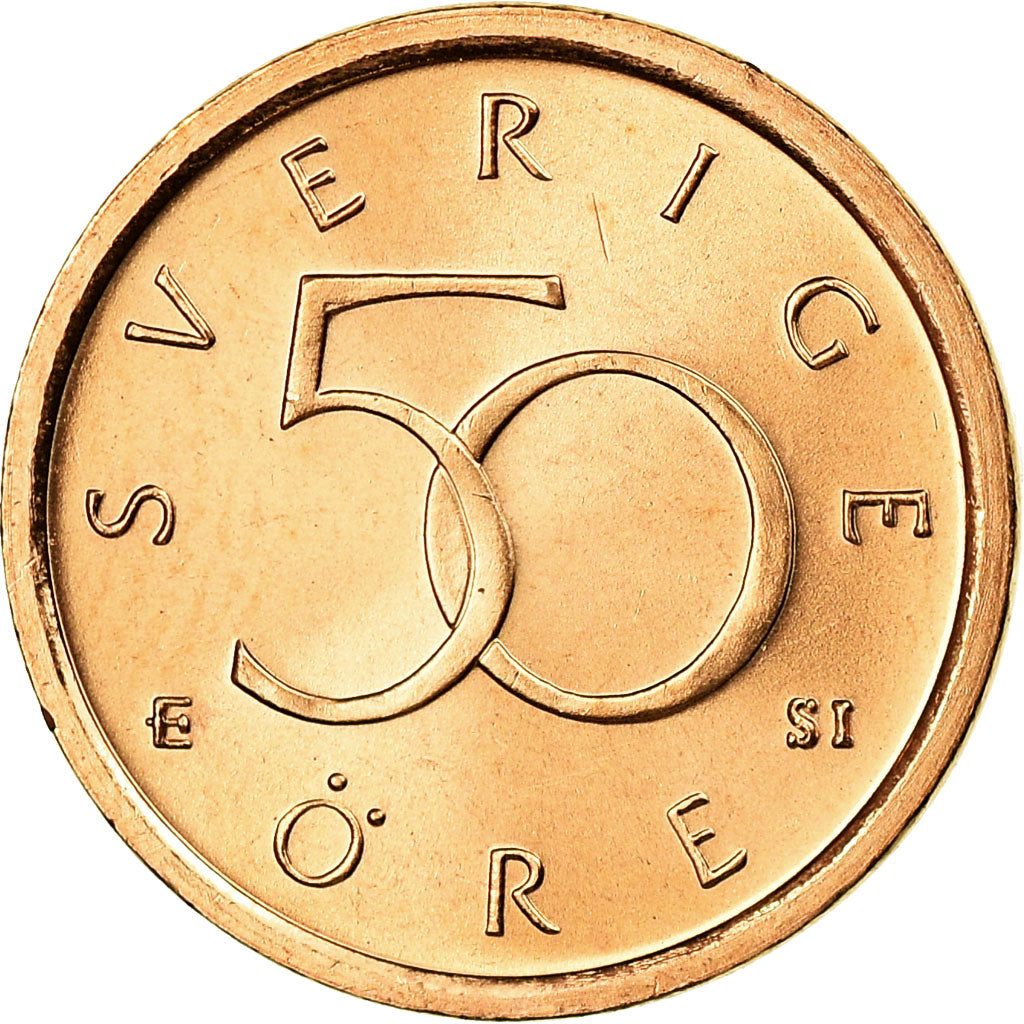Münze, Schweden, Carl XVI Gustaf, 50 Öre, 2006, UNZ, Bronze, KM:878