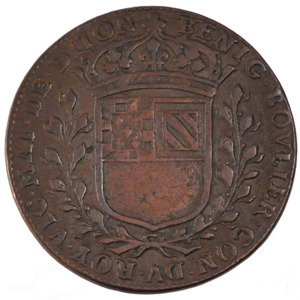 France, Royal, Token, 1665, EF(40-45), Copper, 7.07