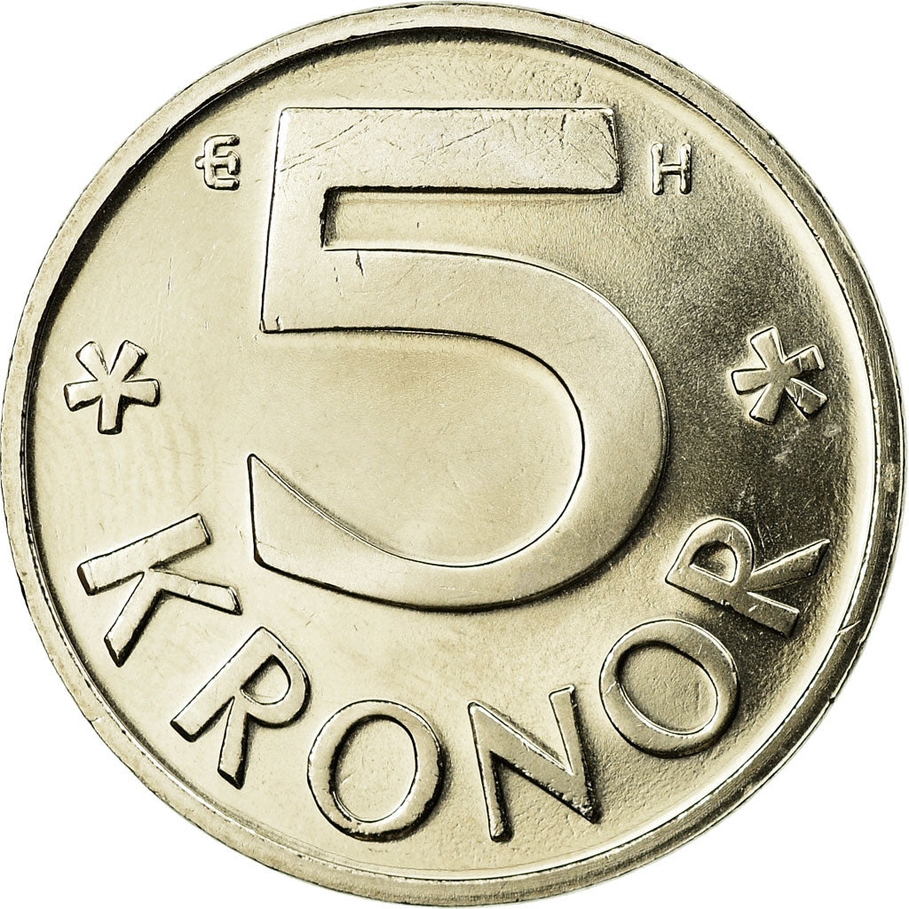 Coin, Sweden, Carl XVI Gustaf, 5 Kronor, 2005, MS(63), Copper-Nickel Clad