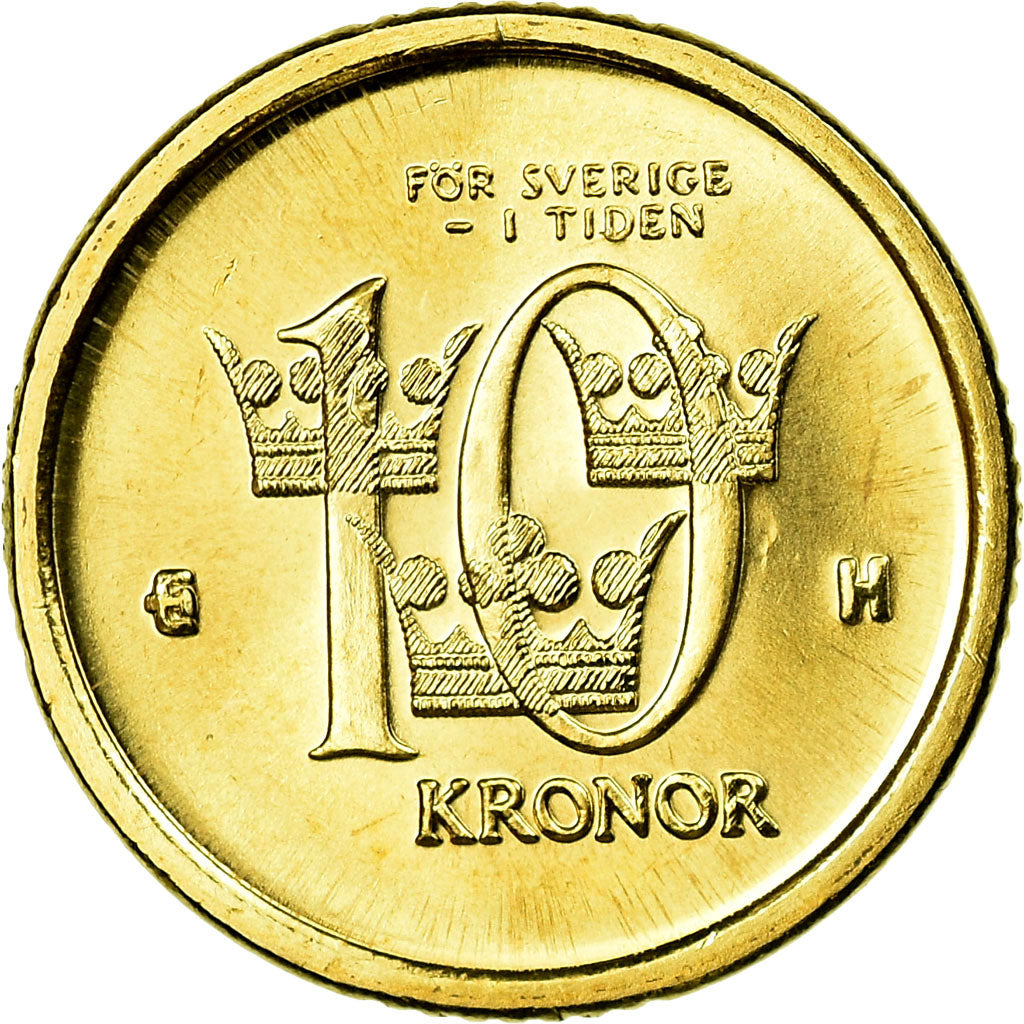 Coin, Sweden, Carl XVI Gustaf, 10 Kronor, 2005, Eskilstuna, MS(63)