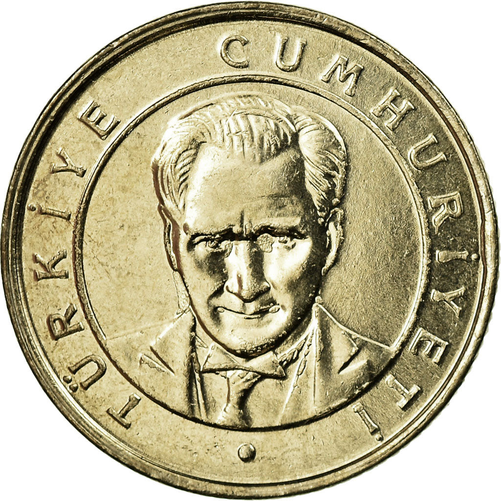 Moeda, Turquia, 25 New Kurus, 2005, Istanbul, MS(63), Cobre-Níquel-Zinco