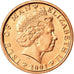 Moeda, Ilha de Man, Elizabeth II, Penny, 2001, Pobjoy Mint, MS(63), Aço Cromado
