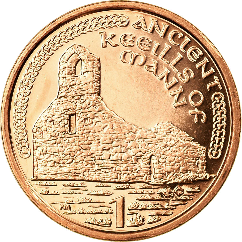Coin, Isle of Man, Elizabeth II, Penny, 2001, Pobjoy Mint, MS(63), Copper Plated