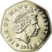 Moeda, Ilha de Man, Elizabeth II, 50 Pence, 1998, MS(63), Cobre-níquel, KM:908