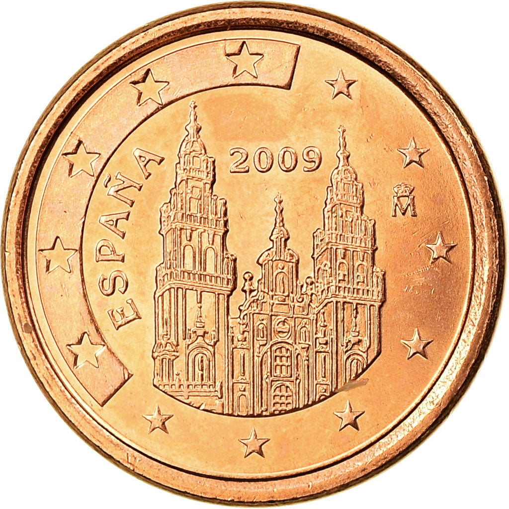 Spagna, Euro Cent, 2009, SPL, Acciaio placcato rame, KM:1040