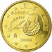 Espanha, 50 Euro Cent, 2009, MS(63), Latão, KM:1072