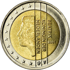 Paesi Bassi, 2 Euro, 2001, SPL, Bi-metallico, KM:241