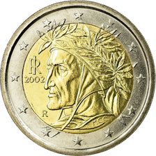 Itália, 2 Euro, 2002, MS(63), Bimetálico, KM:217