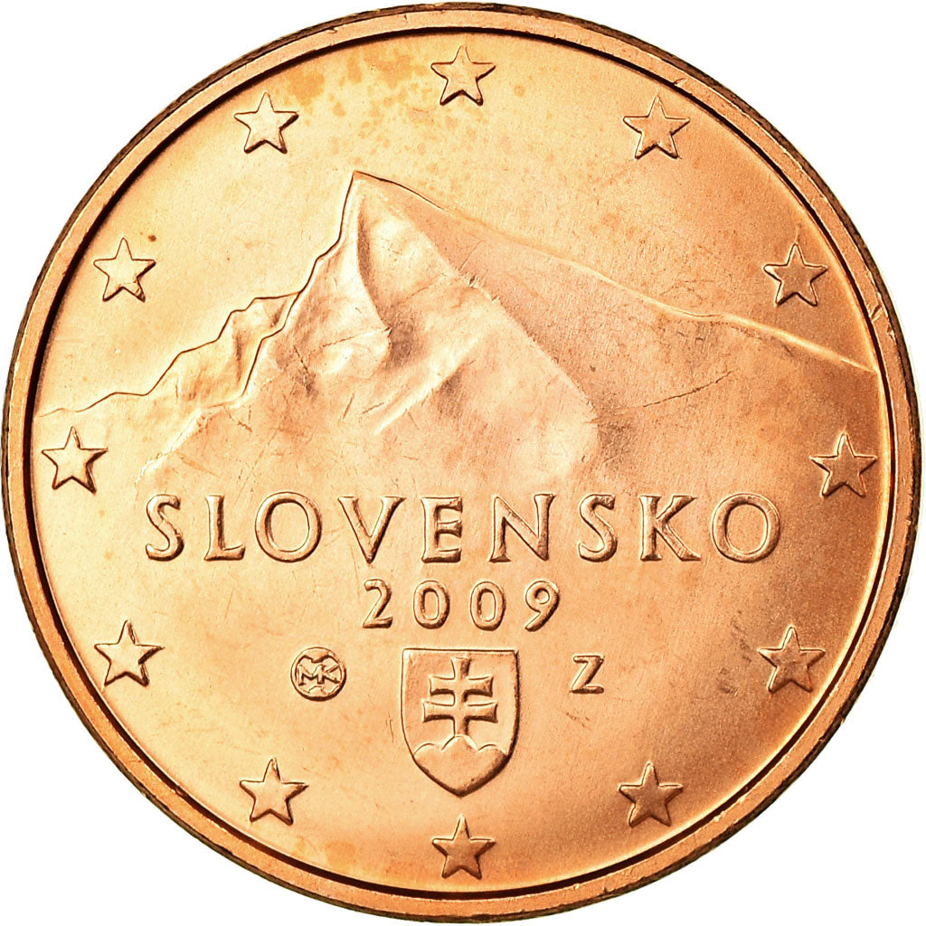 Slowakei, 5 Euro Cent, 2009, UNZ, Copper Plated Steel, KM:97