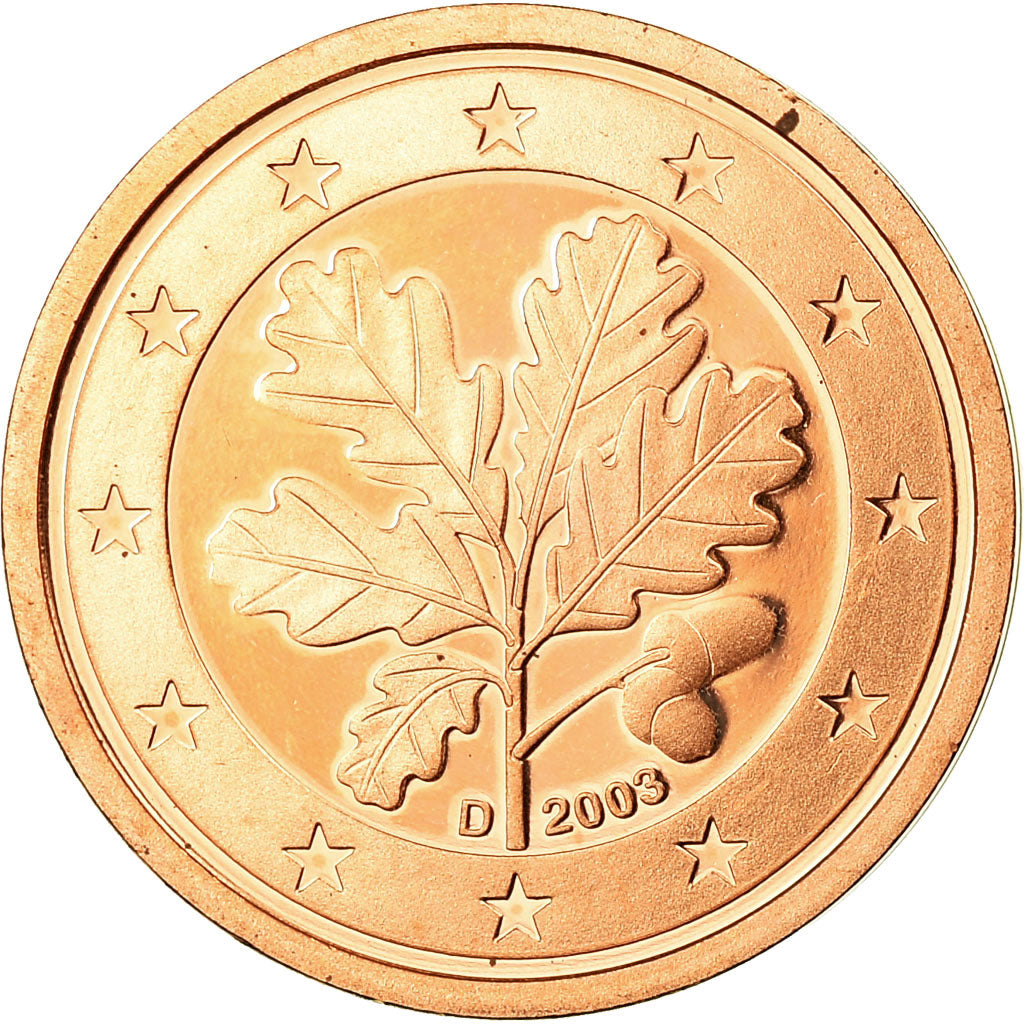 GERMANIA - REPUBBLICA FEDERALE, 2 Euro Cent, 2003, SPL, Acciaio placcato rame