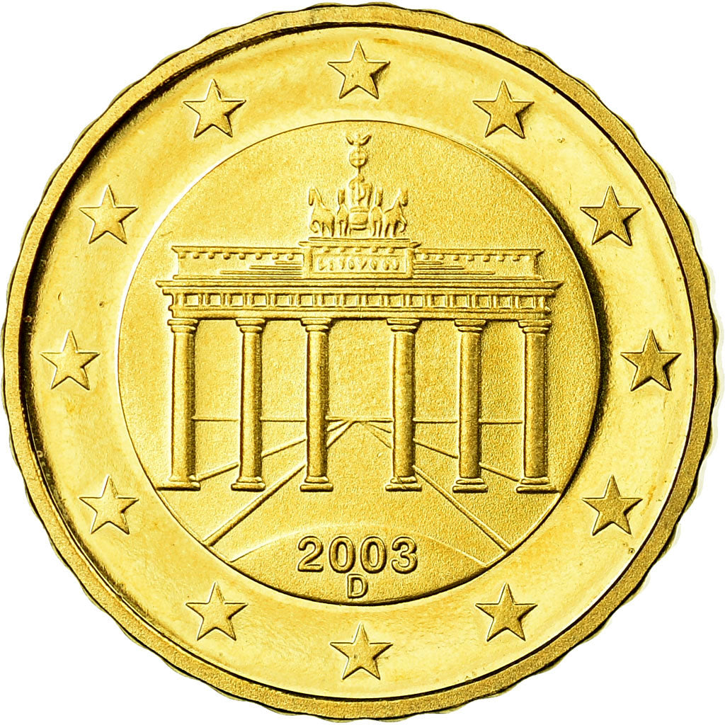 GERMANIA - REPUBBLICA FEDERALE, 10 Euro Cent, 2003, SPL, Ottone, KM:210